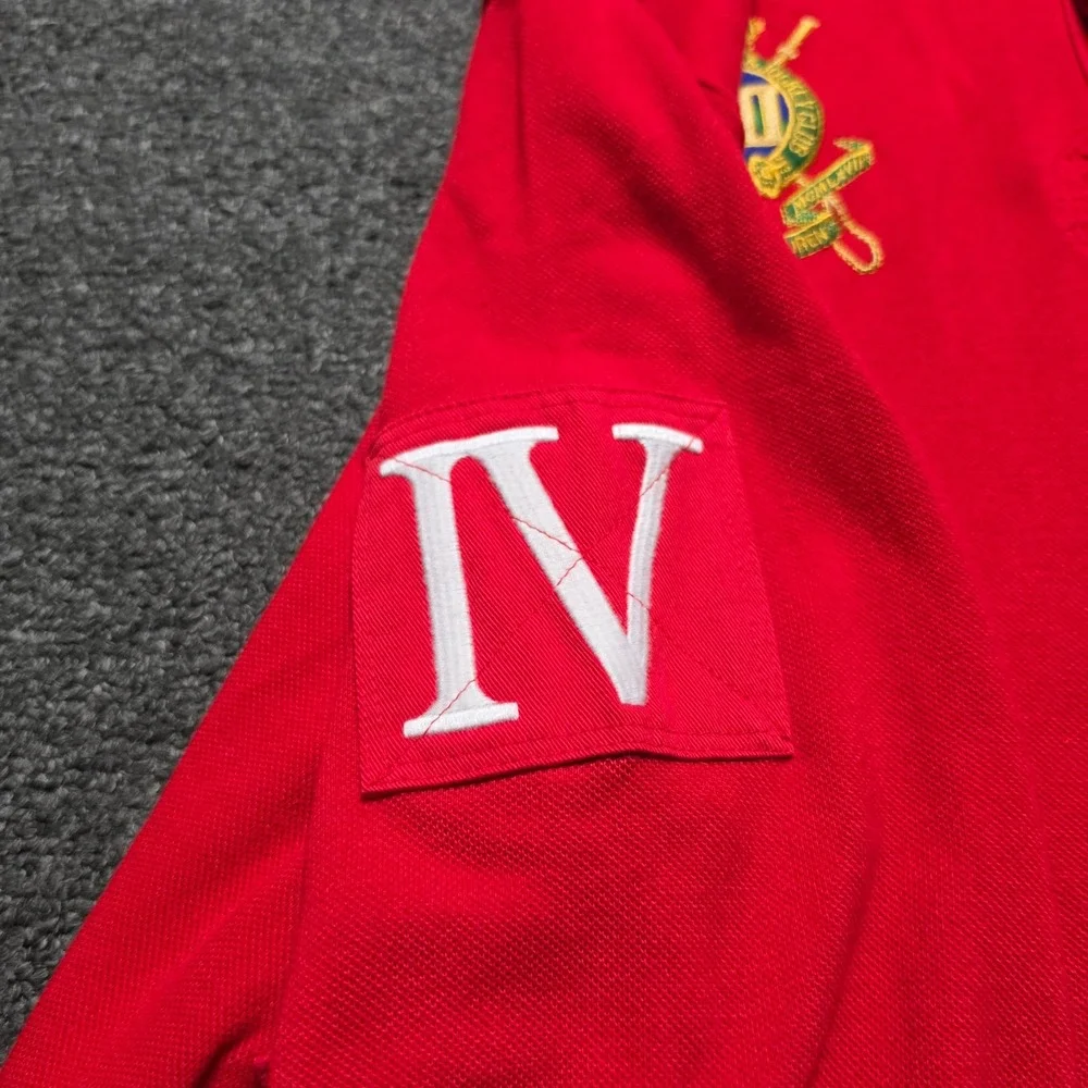 Polo Ralph Lauren Rugby Polo Long Sleeve Red Mens XXL Mesh Crest Big Pony IV